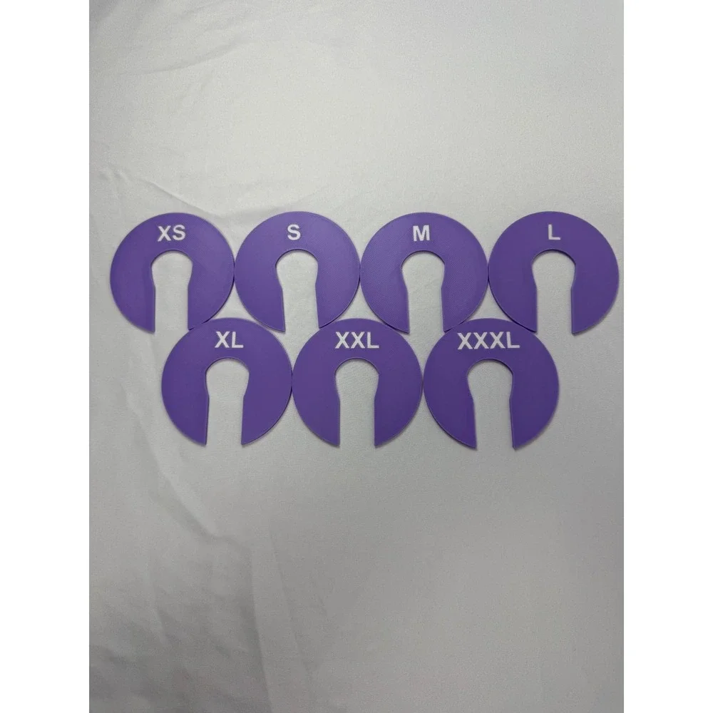 8 set Purple Closet Rod Size Dividers XXS-XXXL Boutique Clothing Rack Organizers